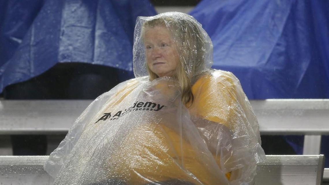 This weekend’s forecast may have college and high school football fans experiencing wet and chilly weather.