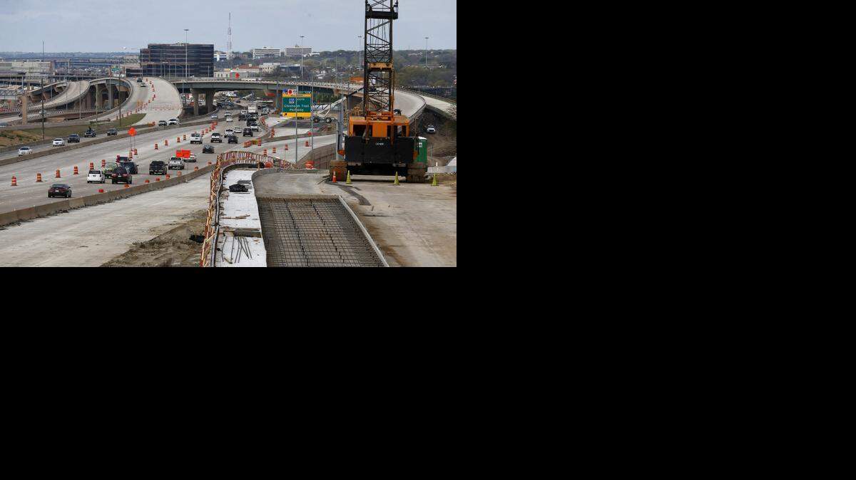 
Traffic moves along Interstate 30 between Summit Avenue and University Drive, where the reconstruction of I-30 was needed to make the necessary connections to the new Chisholm Trail Parkway. The improvements were supposed to be done by February but are still being worked.
