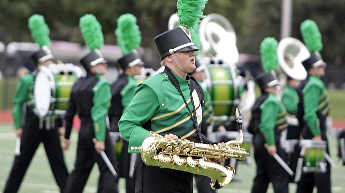 The Birdville High School marching band performs during the 2015 UIL Area B 5A High School band competition at Standridge Stadium Monday Oct. 26, 2015. Birdville is competing in the state competition in San Antonio on Nov. 3. (Special to the Star-Telegram Bob Booth)