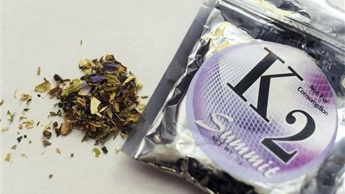 K2 contains herbs and spices sprayed with a synthetic compound chemically similar to THC, the psychoactive ingredient in marijuana.
