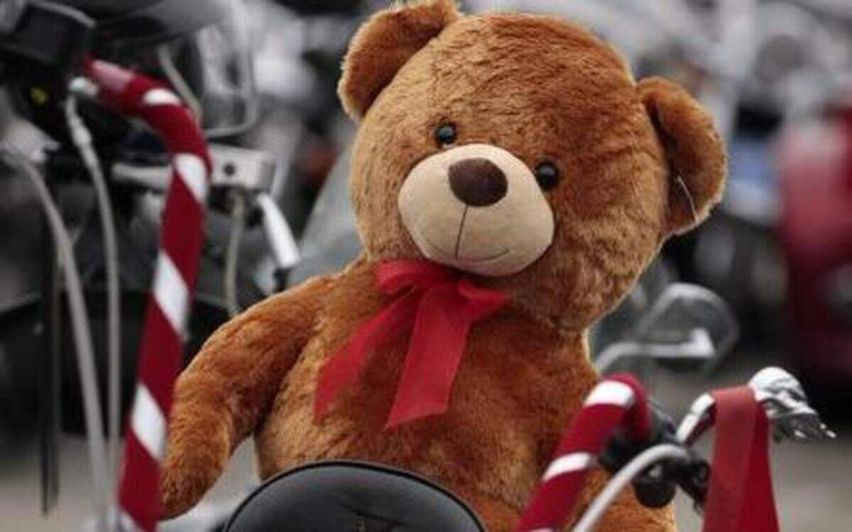 Riders’ donated gifts last year included oversize teddy bears.
