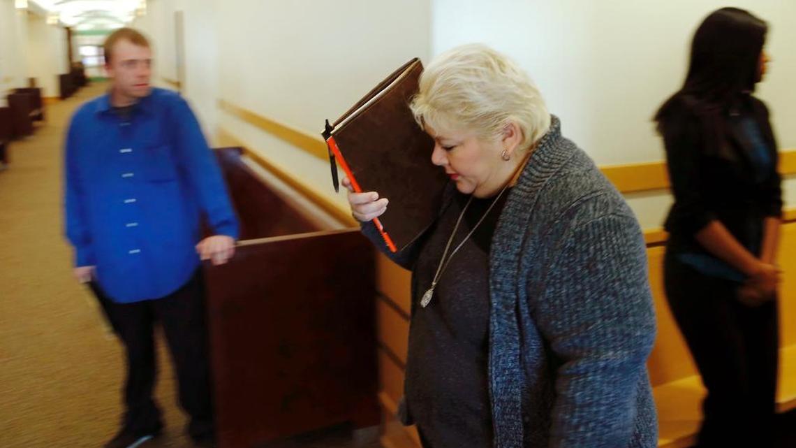 Patricia A. Flores arrives to her medical neglict murder trial at the Tim Curry Justice Center on Wednesday.