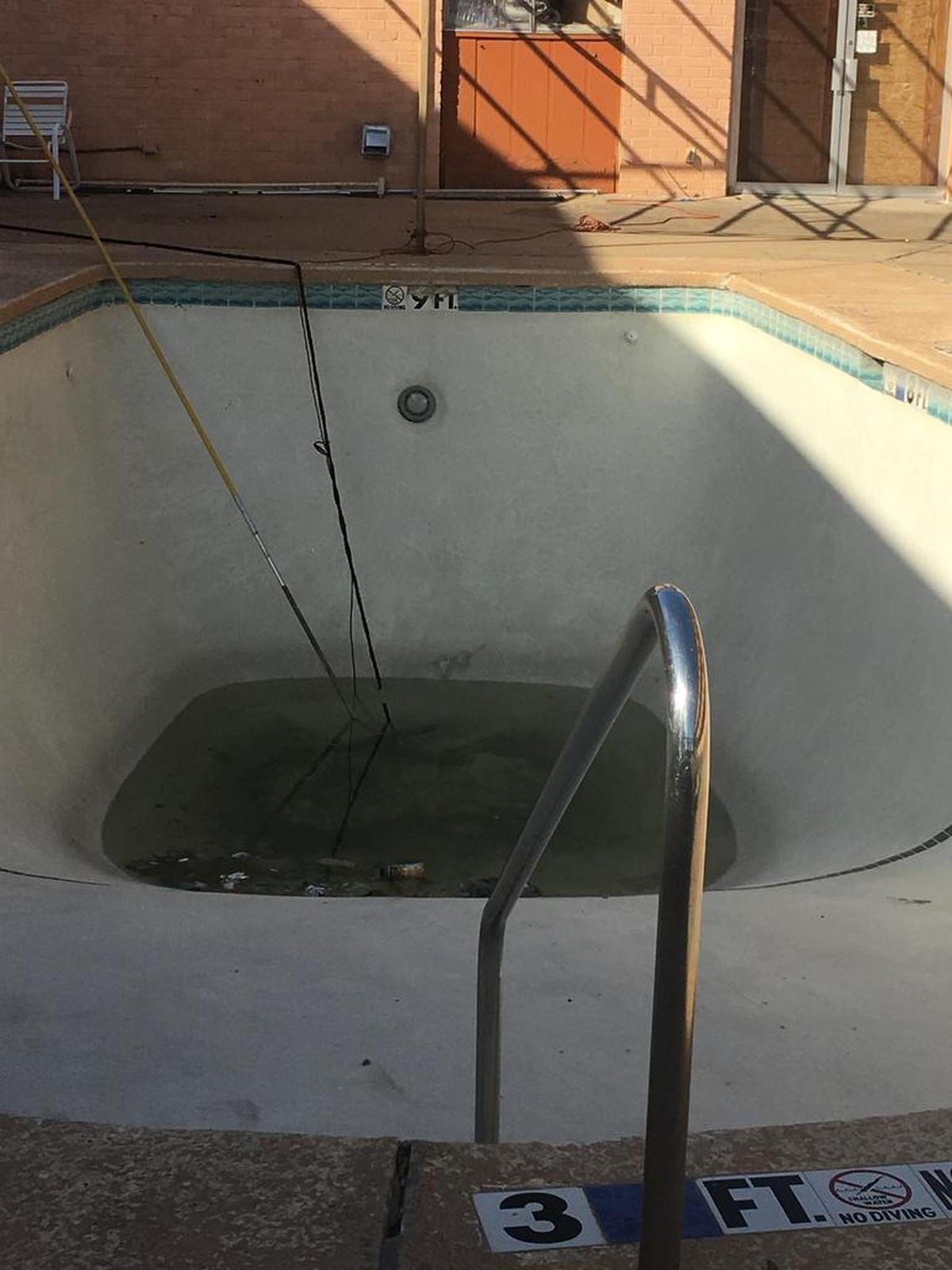 The Knights Inn pool has remained unusable for several years.
