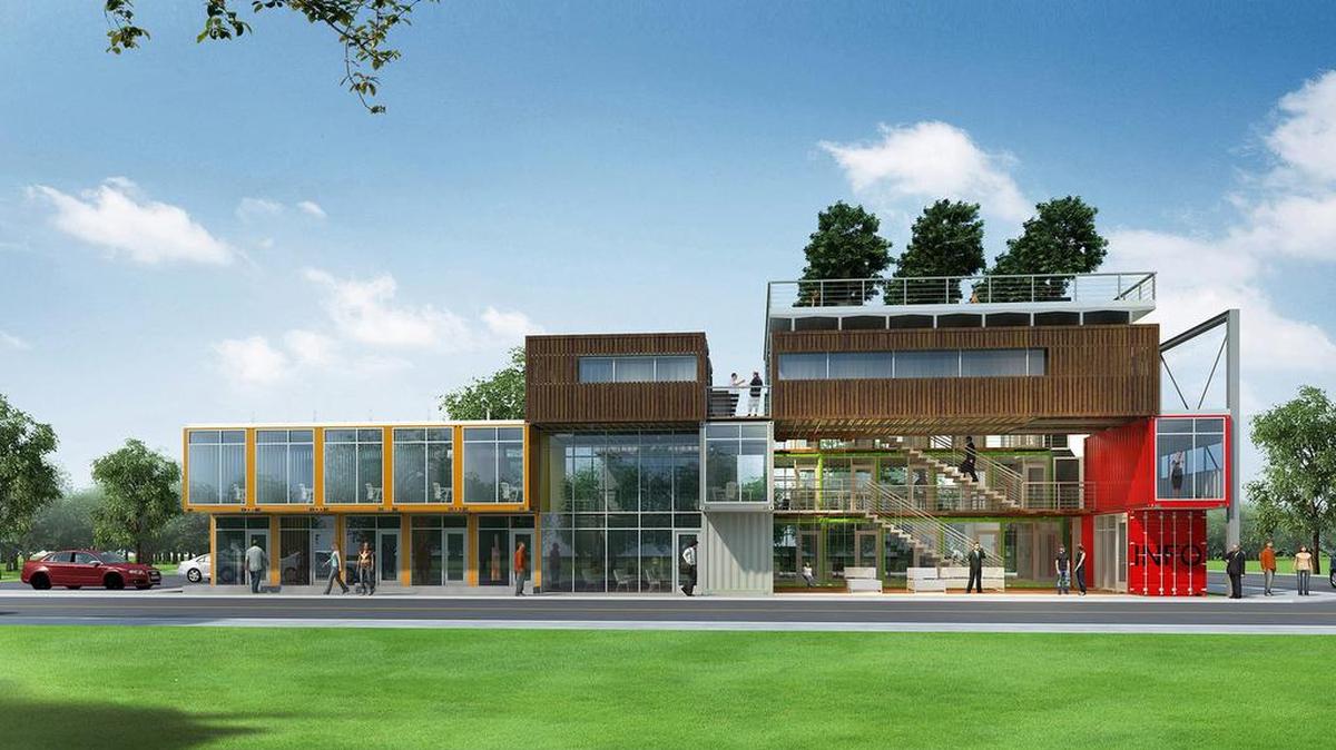 Architectural rendering of the Connex Office Park planned for the Evans and Rosedale avenue area.