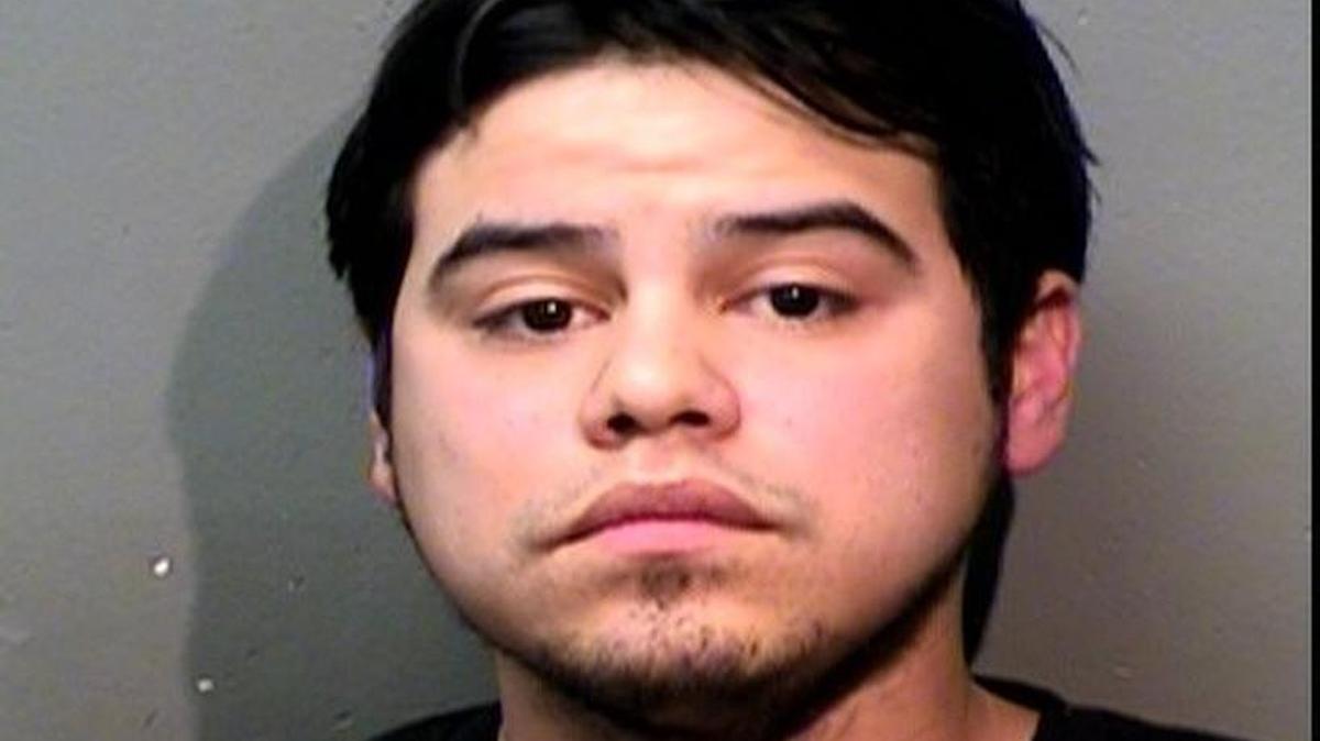 Justin Rubio, 28, faces a charge of cruelty to animals. His dog was found dead of starvation.