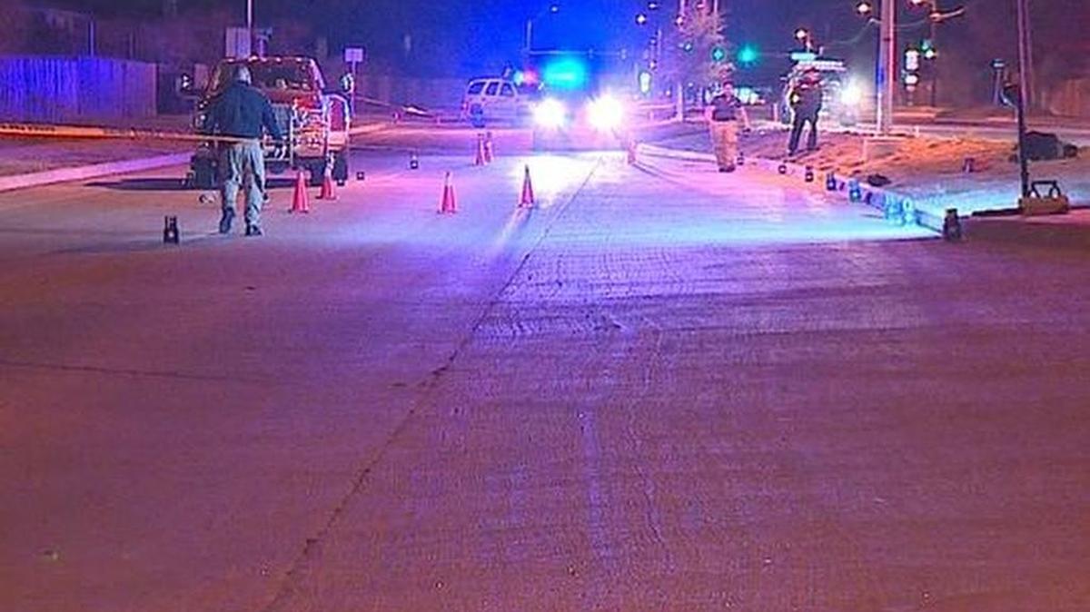 Saginaw police investigate the crime scene where a man was shot by an officer Saturday night on Old Decatur Road.