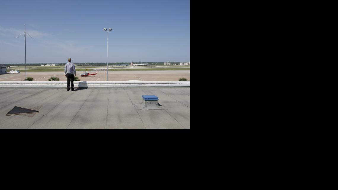 
Airport supervisor Serge Walczak shows Meacham International Airport in Fort Worth from the roof on Thursday, June 20, 2013.
