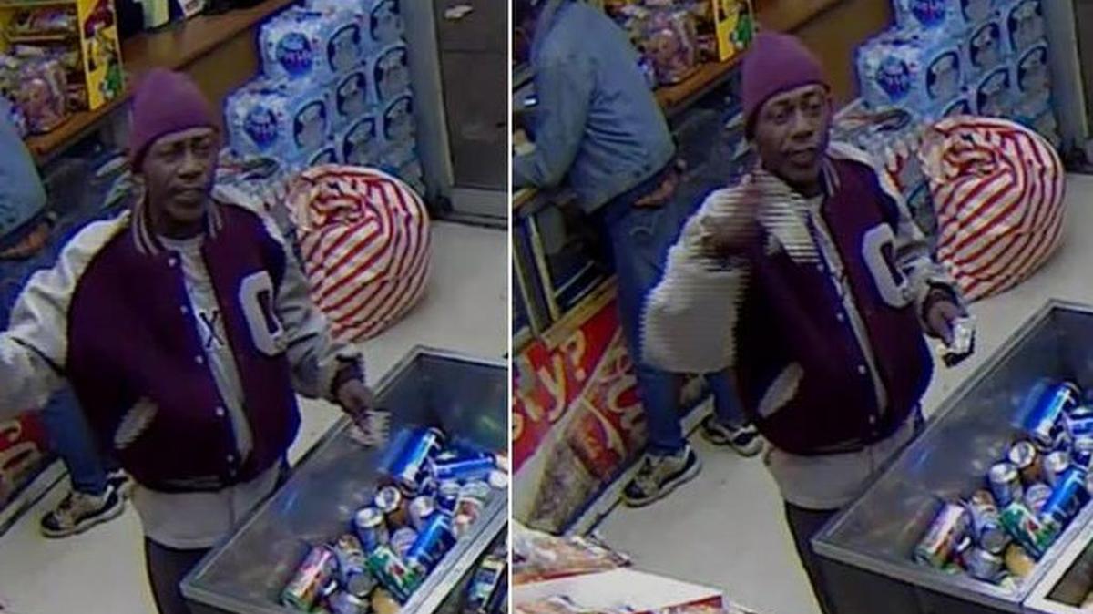 Ronald Eugene Hunter, 56, on surveillance video at a Fort Worth convenience store this week.
