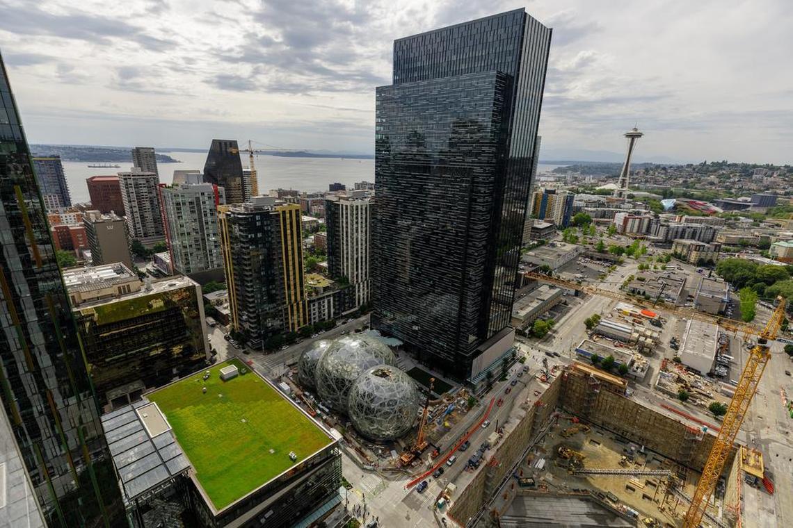 Images of Amazon's campus in Seattle. North Texas business leaders plan to submit a bid for a second Amazon headquarters by Thursday’s deadline.