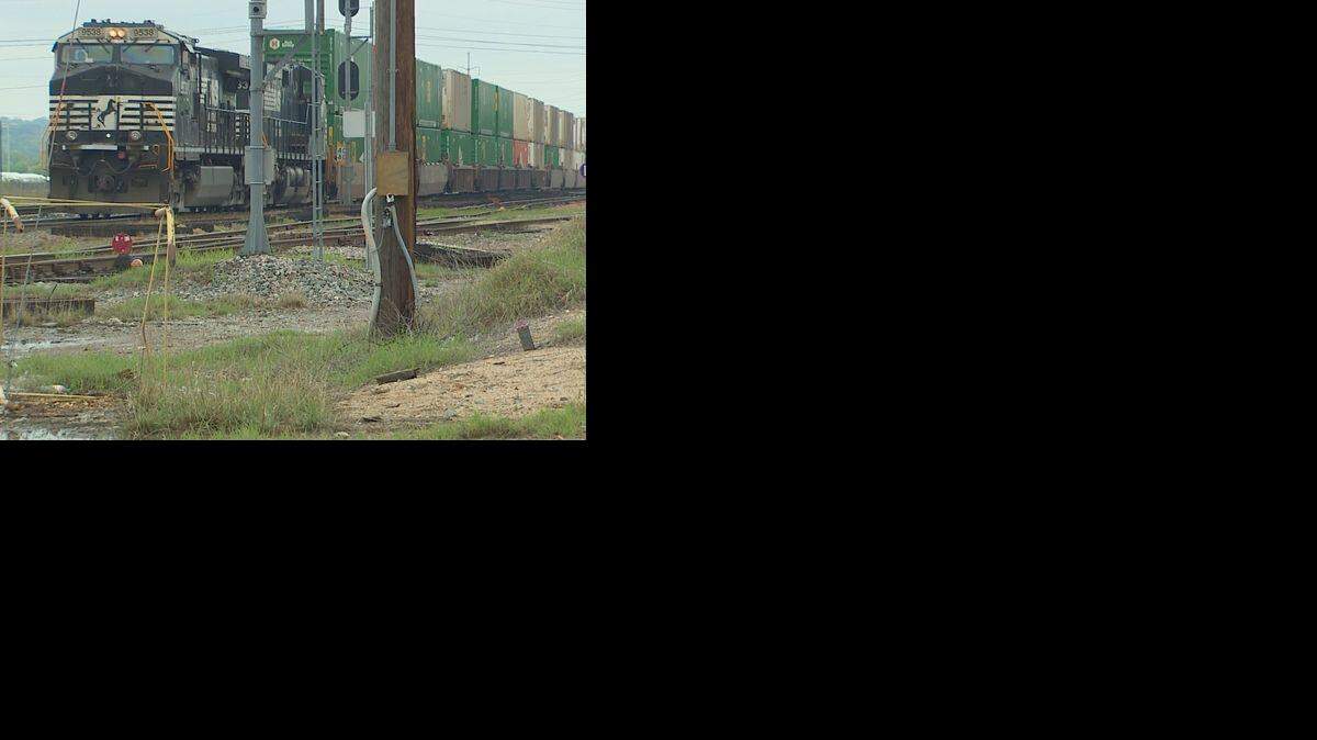 
A man was hit by this train Sunday, April 5, 2015. 
