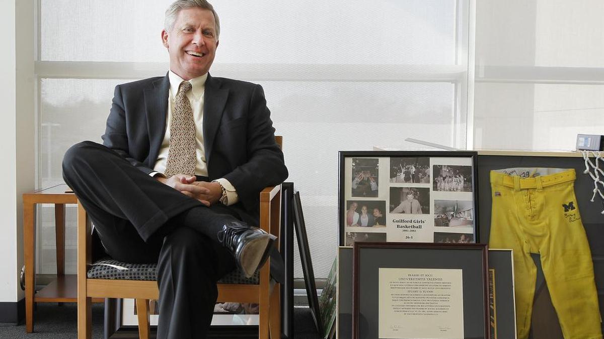Dr. Stuart Flynn, the founding dean of the TCU and University of North Texas Health Science Center School of Medicine, is photographed in his office earlier this month.