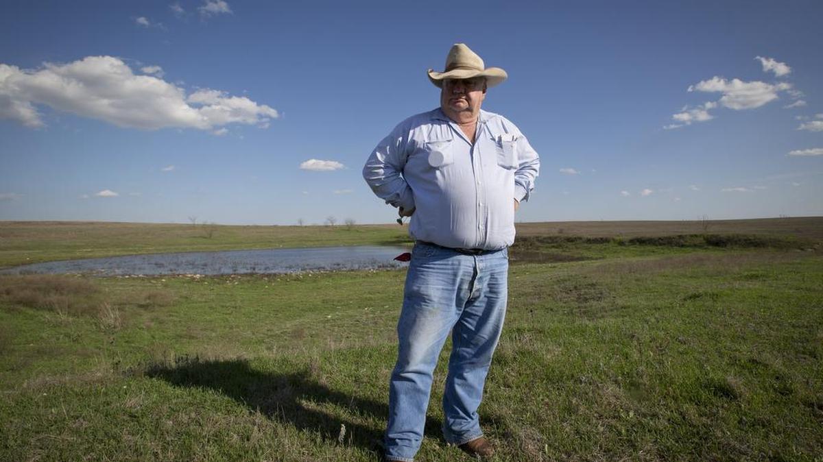 
Pete Bonds, president of the Texas and Southwestern Cattle Raisers Association, is shown last March at Bonds Ranch near Saginaw. He and other ranchers are wondering when rain will return to North Texas.

