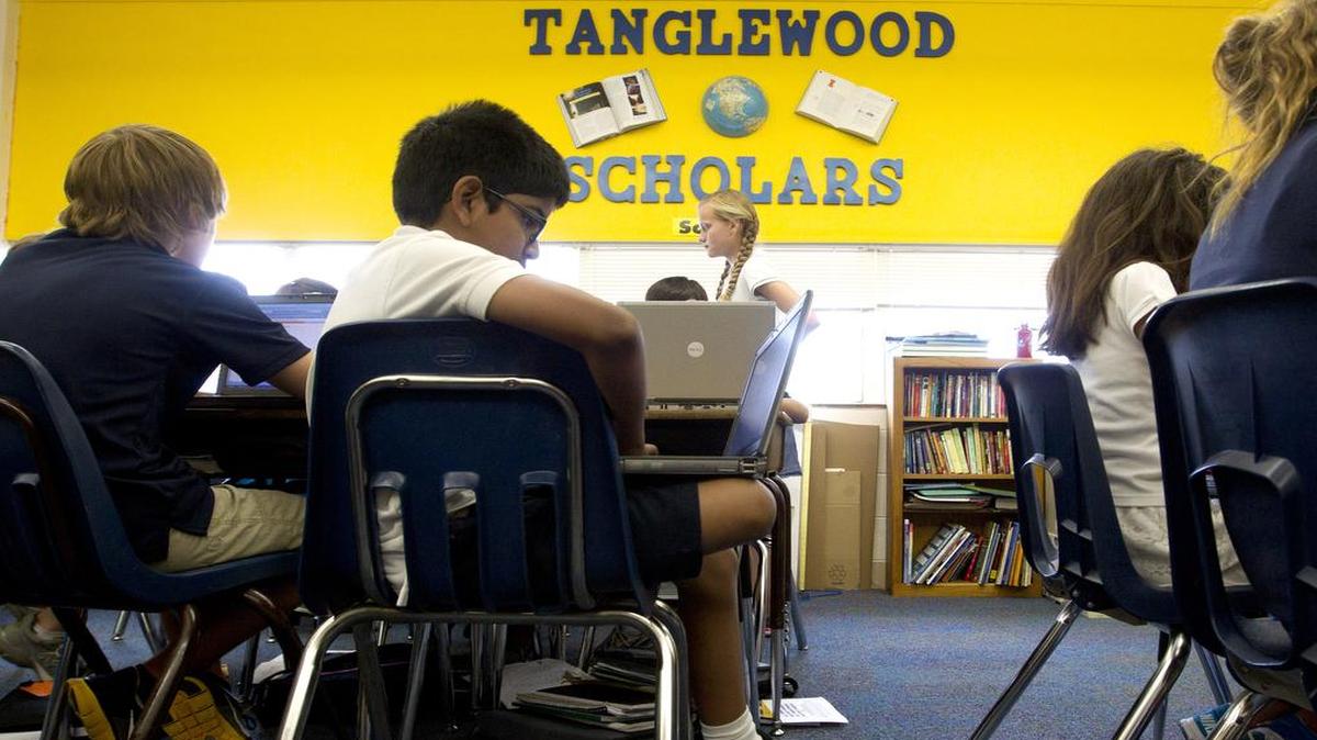 In this May 1, 2013, file photo, Tanglewood Elementary students work on a computer lesson. Fort Worth school district Superintendent Kent Scribner announced Thursday that he will propose a new K-5 campus to ease overcrowding at Tanglewood Elementary.