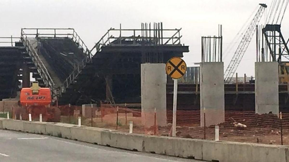 Work on the bridges connecting downtown Fort Worth to the planned Panther Island development have been delayed about a month because of a change order involving the use of steel rebar in the concrete piers.