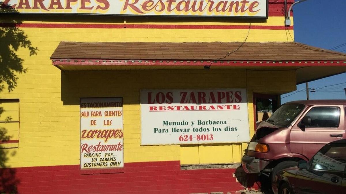 A van ran into a restaurant at 25th Street and Loving Avenue in Fort Worth Thursday.
