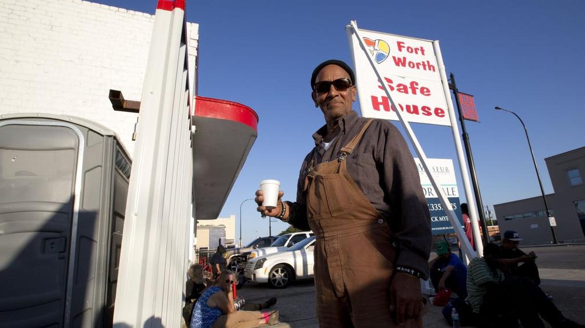 Michael Soldana is homeless on East Lancaster Avenue in Fort Worth on Tuesday, March 21.