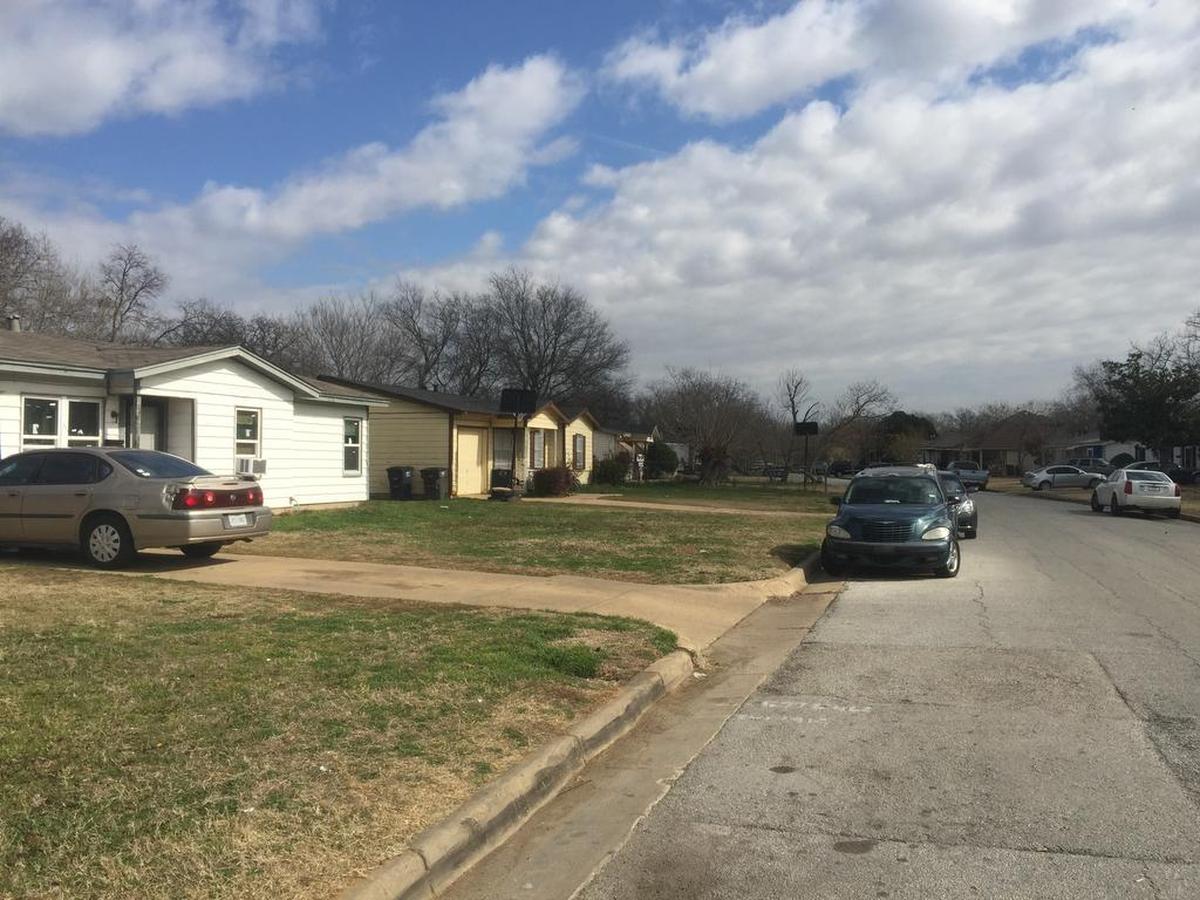 The spot where Billy Joe Williams was killed is marked by white paint.