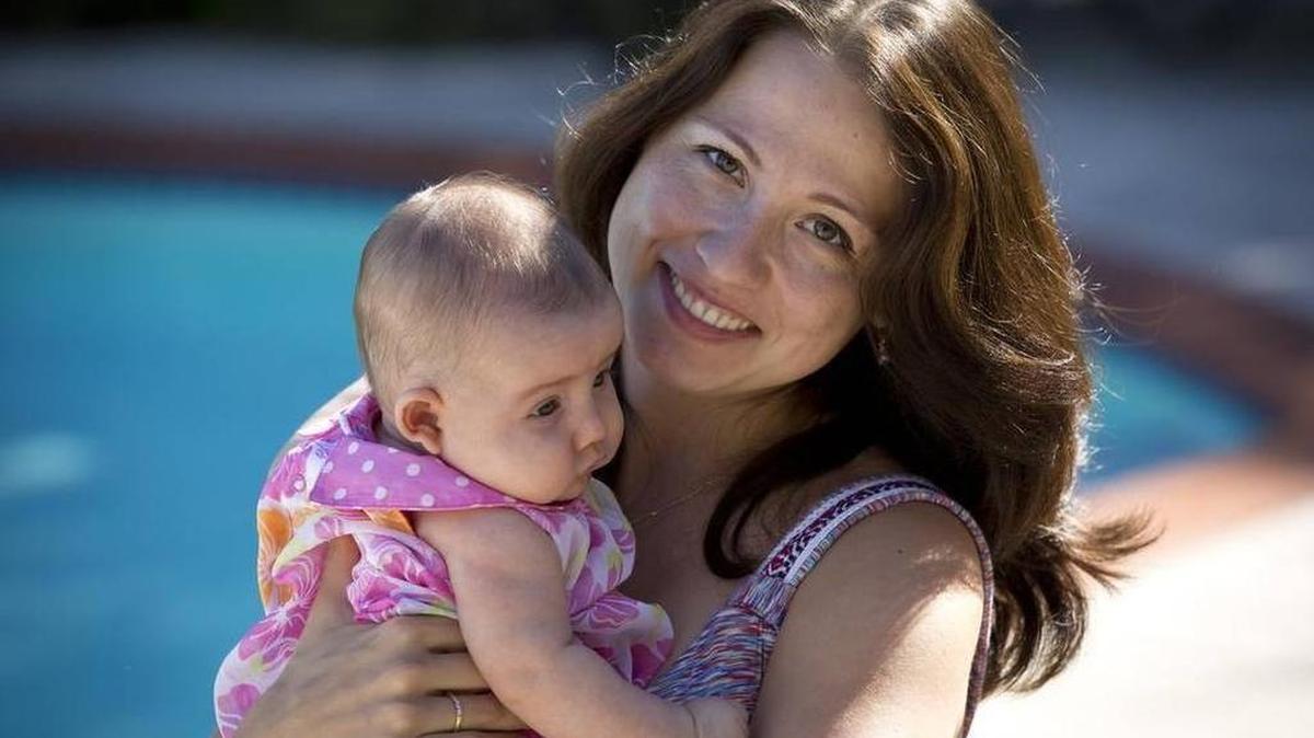 Sofya Tsygankova has been accused of killing her two children, including daughter Michaela, who was 2 months old when this photo was taken in 2014.