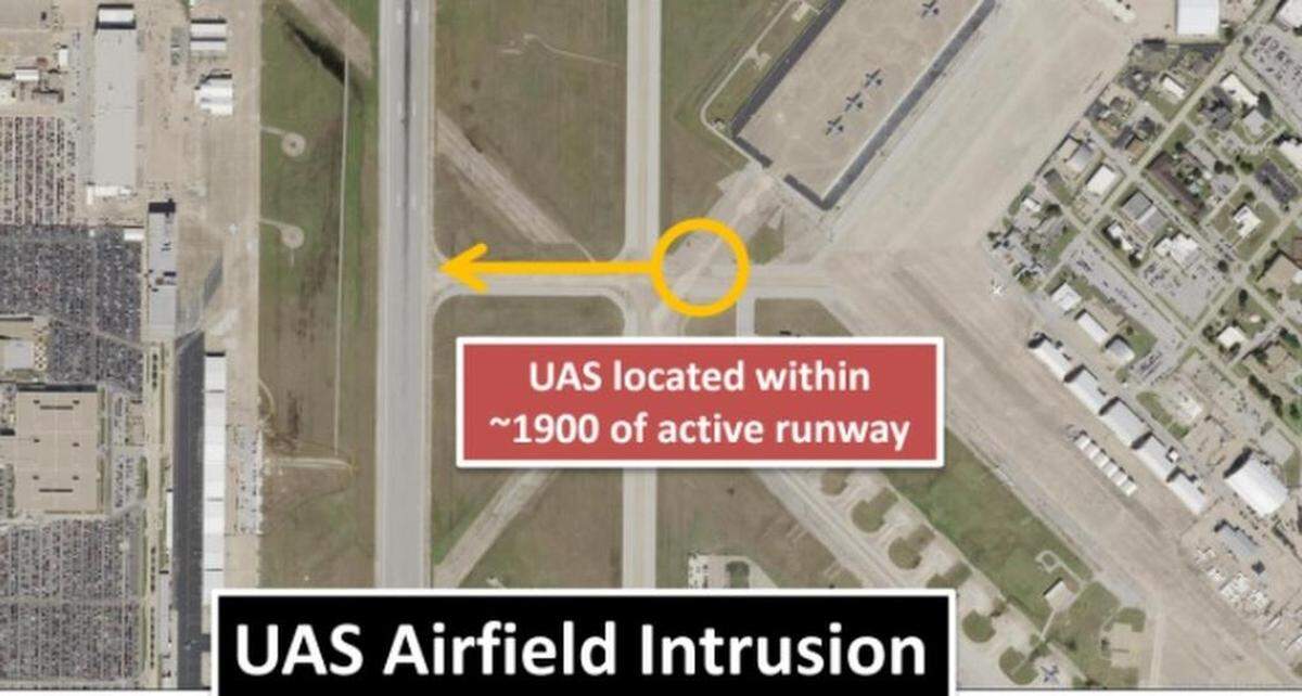 This is the location where an F16 pilot reported seeing a drone on the ground Jan. 6.