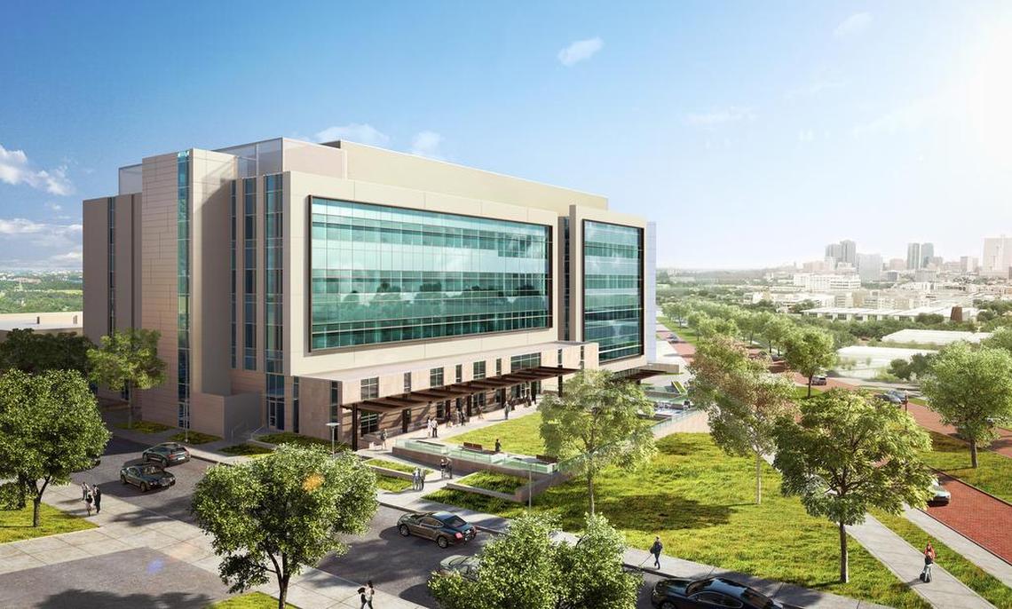 An illustration of what the University of North Texas Health Science Center’s Interdisciplinary Research and Education Building will look like upon completion..