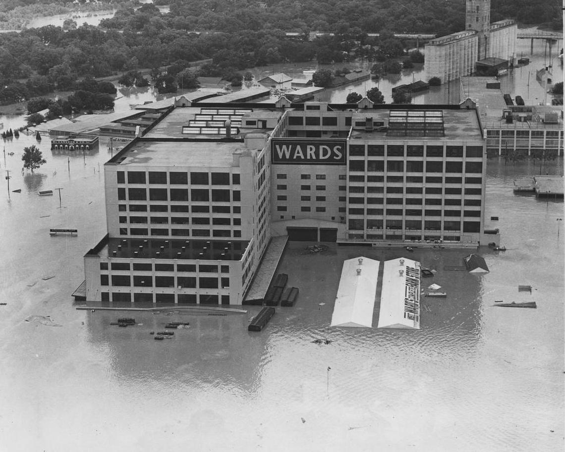 The Montgomery Ward Building is shown on May, 17, 1949 in what is considered Fort Worth’s worst flood on record.