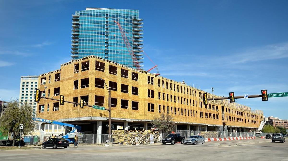 Pinnacle Bank Place on Lancaster Avenue under construction in 2016.