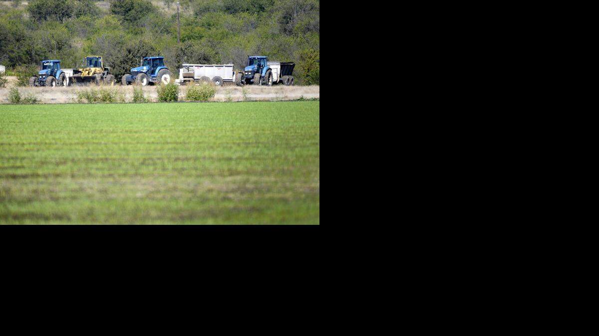
Equipment used by Renda Environmental sits in a field where Fort Worth "sludge" has recently been used as fertilizer seen here in Hill County on Nov. 7. 
