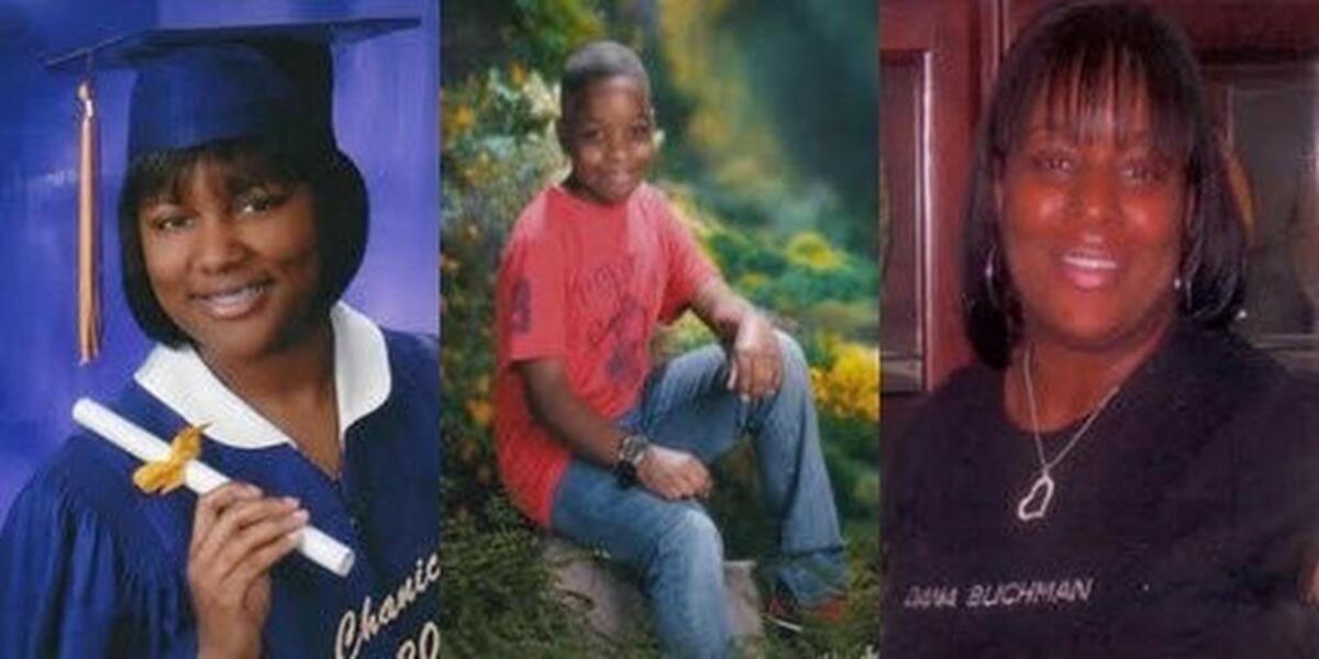 Chanice Reed (left), Eddie McCuin (center), and Annette Reed (right) were killed in a 2013 shooting in Fort Worth.