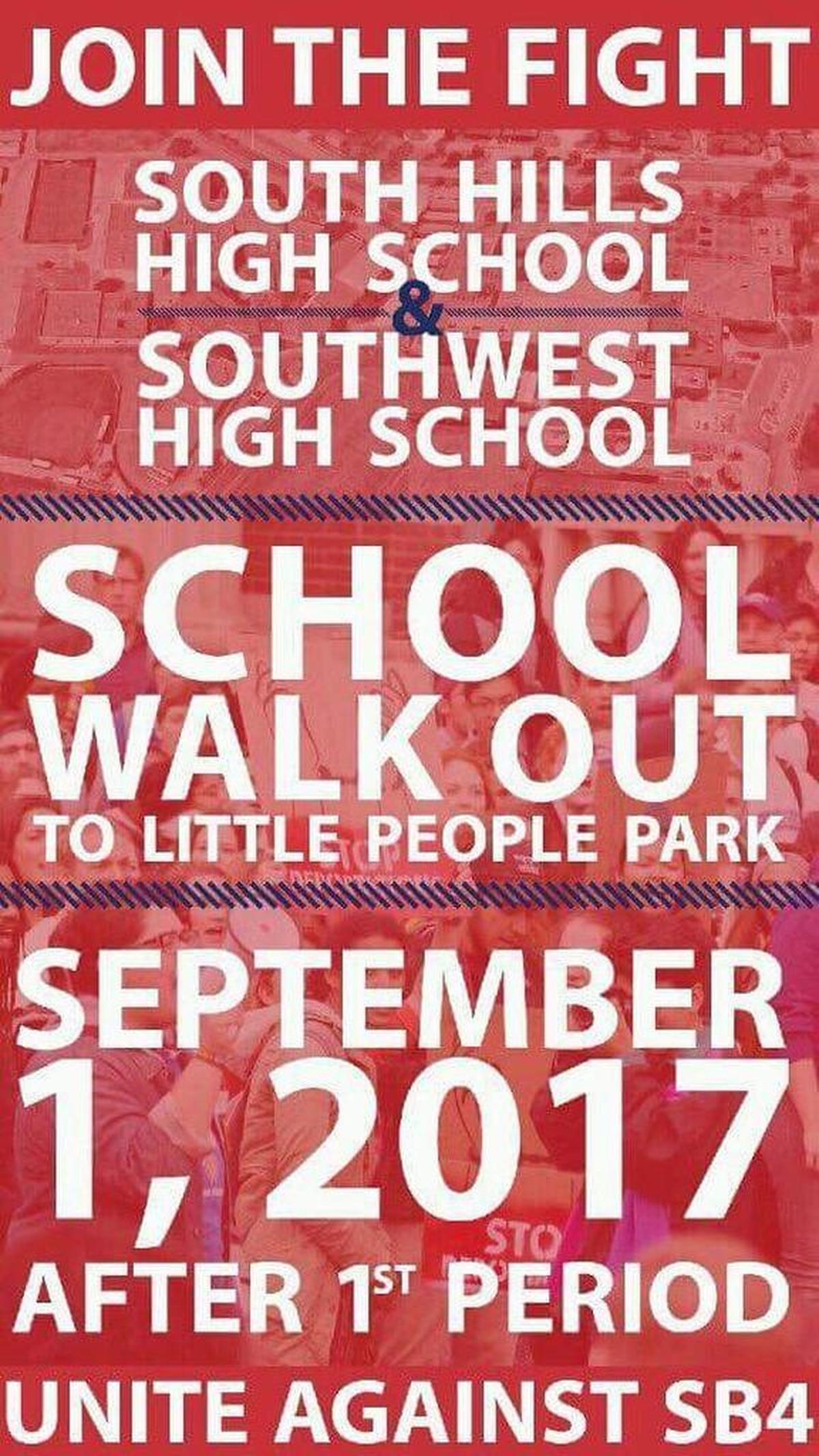 This photo was circulated among students of South hills and Southwest High Schools before Friday’s walkout.