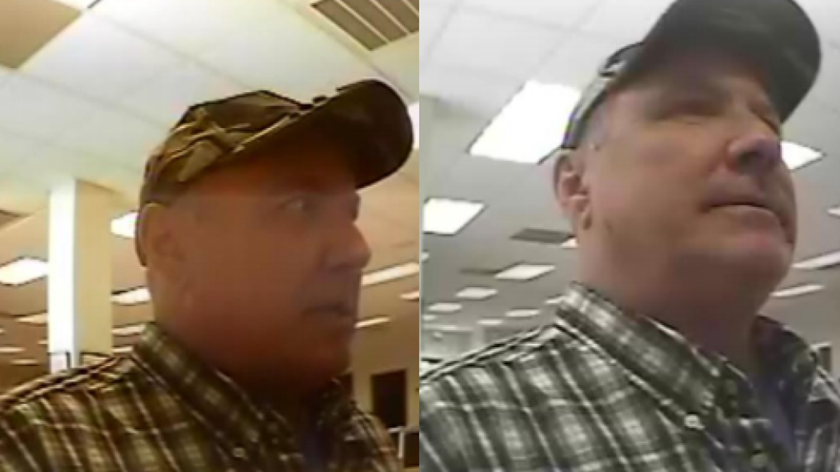 
Denton police asked for help to identify this man who is accused of robbing Point Bank Saturday morning. Anyone with information should call Denton police at 940-349-7910.
