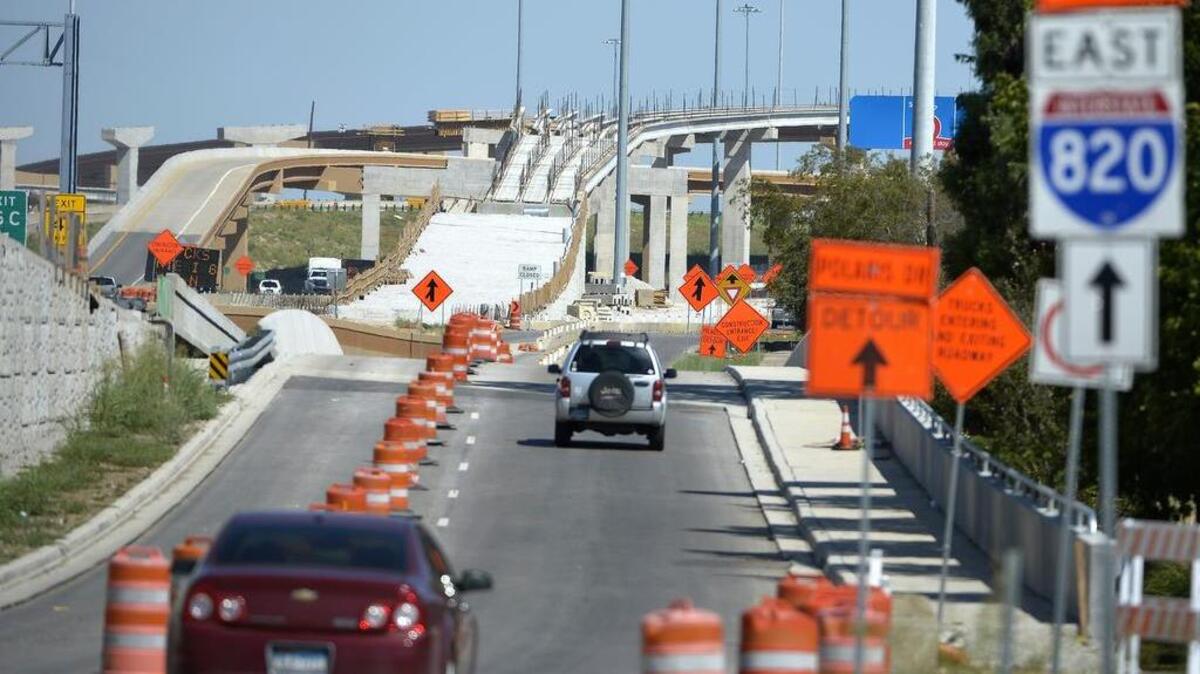 
Orange barriers and closed roads will be the norm in north Fort Worth over the next few days.
