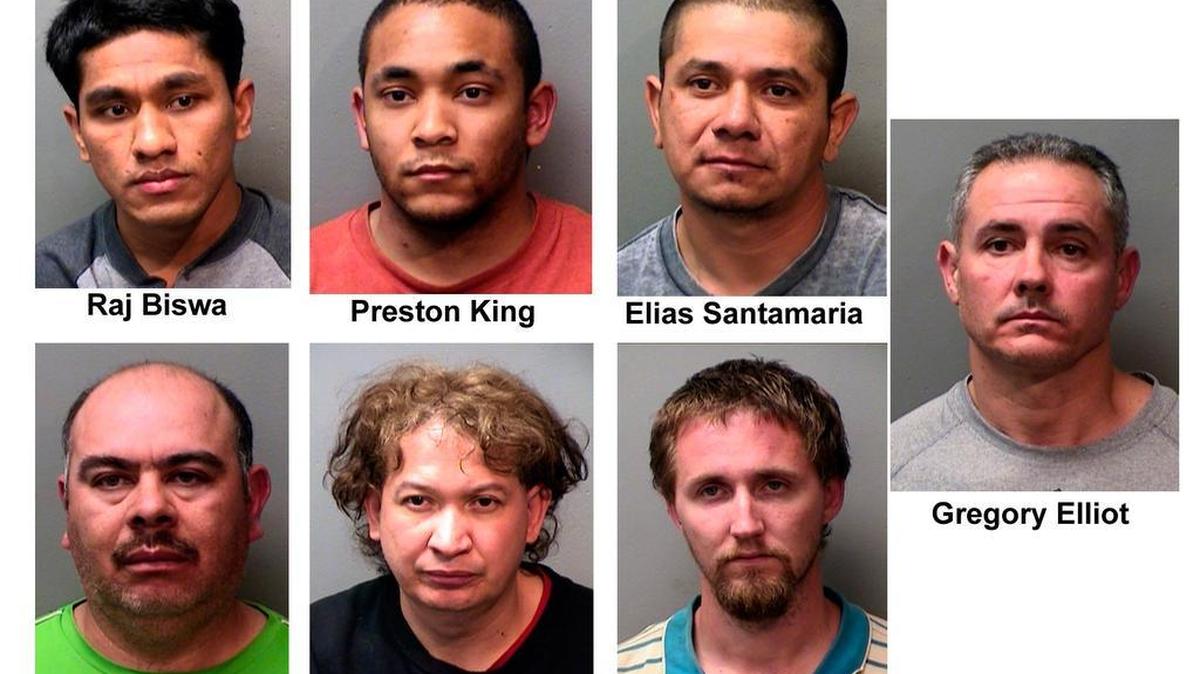 Men arrested in a sting operation.