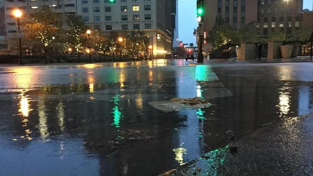 Forecasters say the rain could end by Sunday evening, but showers could still be around early Monday.