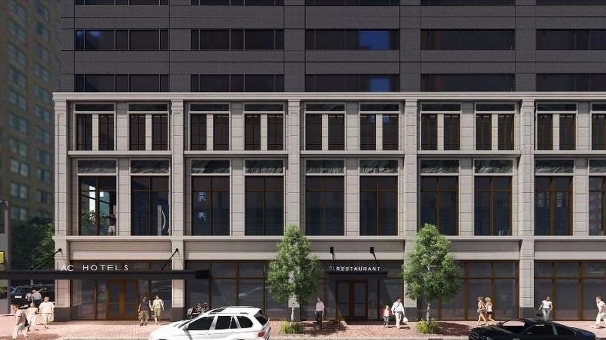 Rendering of AC Hotel by Jackson Shaw in downtown Fort Worth. The $68.5 million project received a $4.1 million incentive Wednesday.
