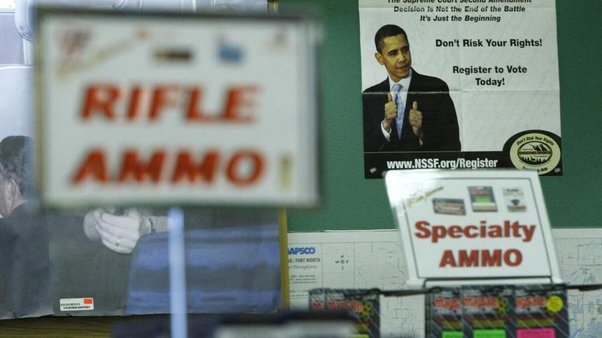 A display of ammunition in the now closed Cheaper Than Dirt store in north Fort Worth. Photo from November 2008.