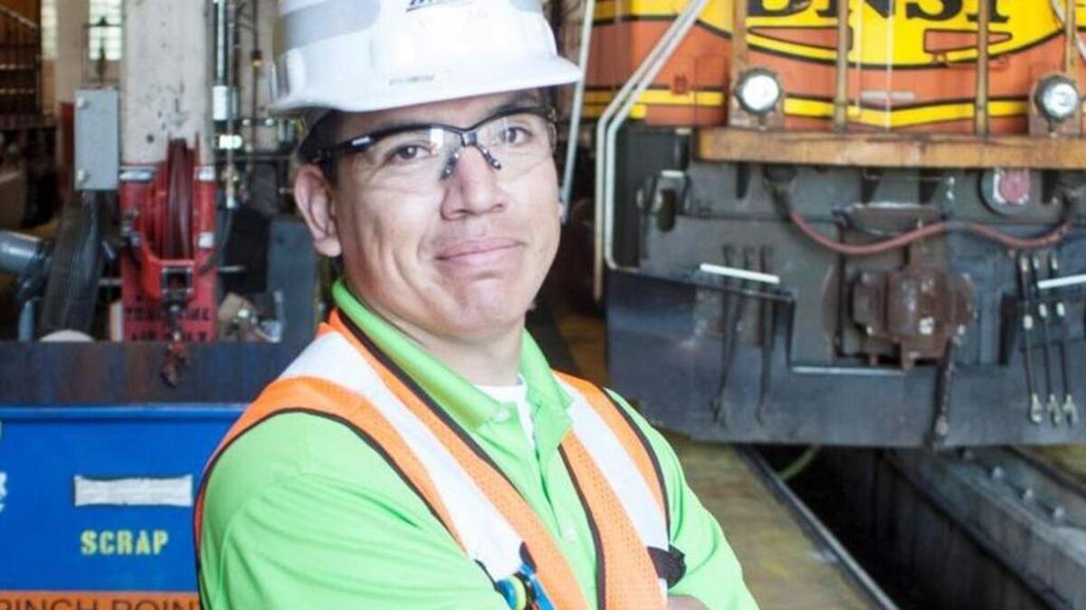 Oscar Vasquez works at BNSF Railways in Fort Worth.