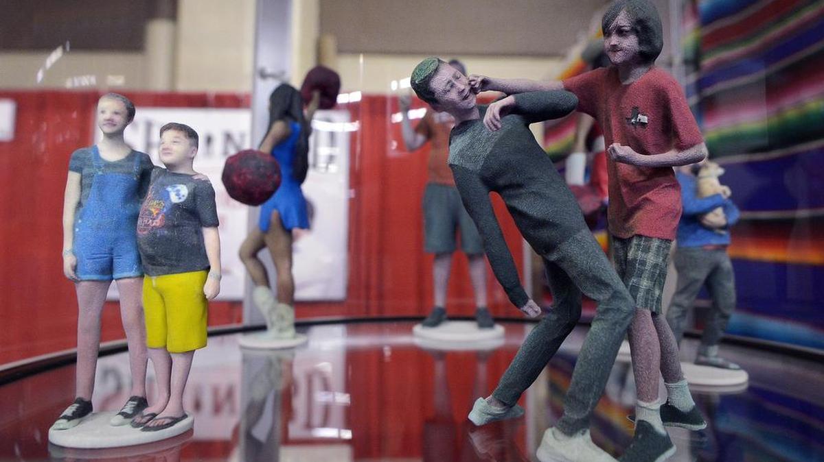 Shrink 3D is a new exhibitor where patrons can turn themselves into an action figure at the Stock Show in Fort Worth.