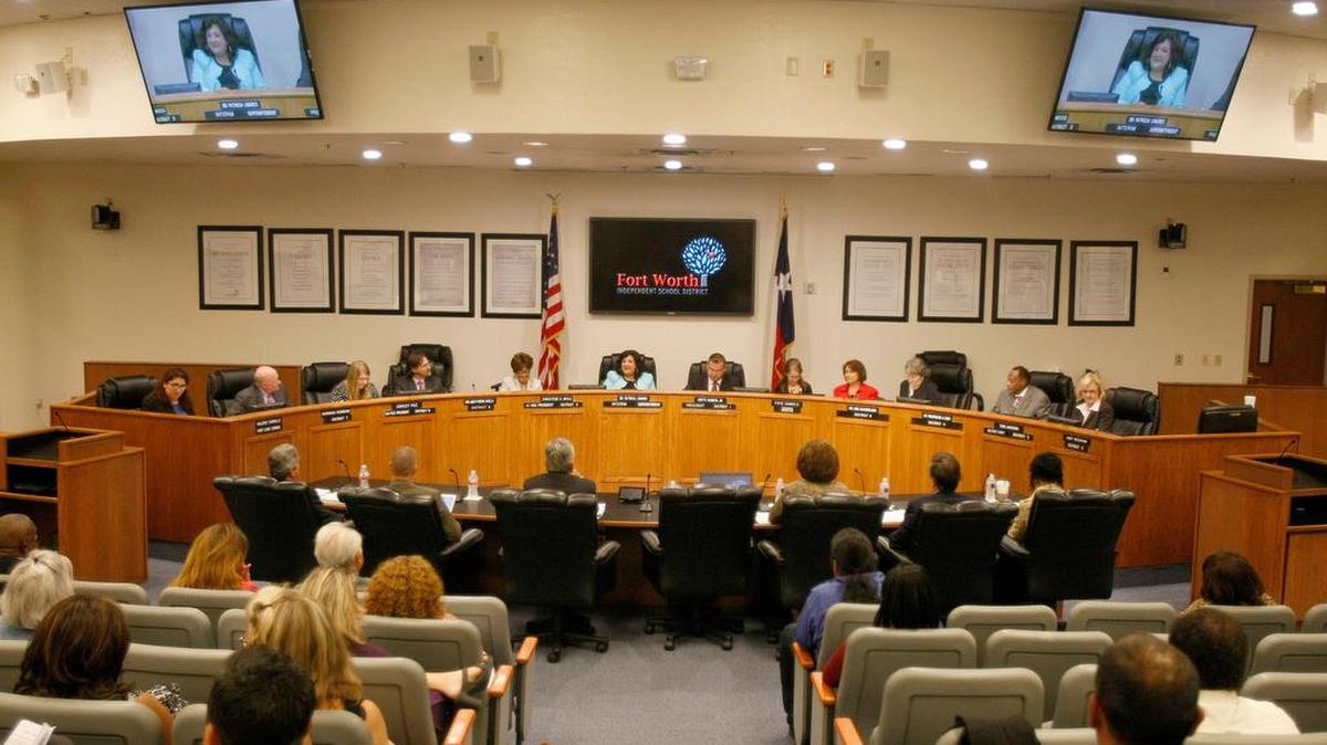 The Fort Worth school board meets in August.