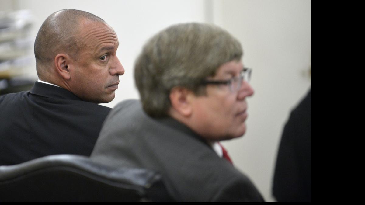 
Defendant Geronimo Aguilar, left.
