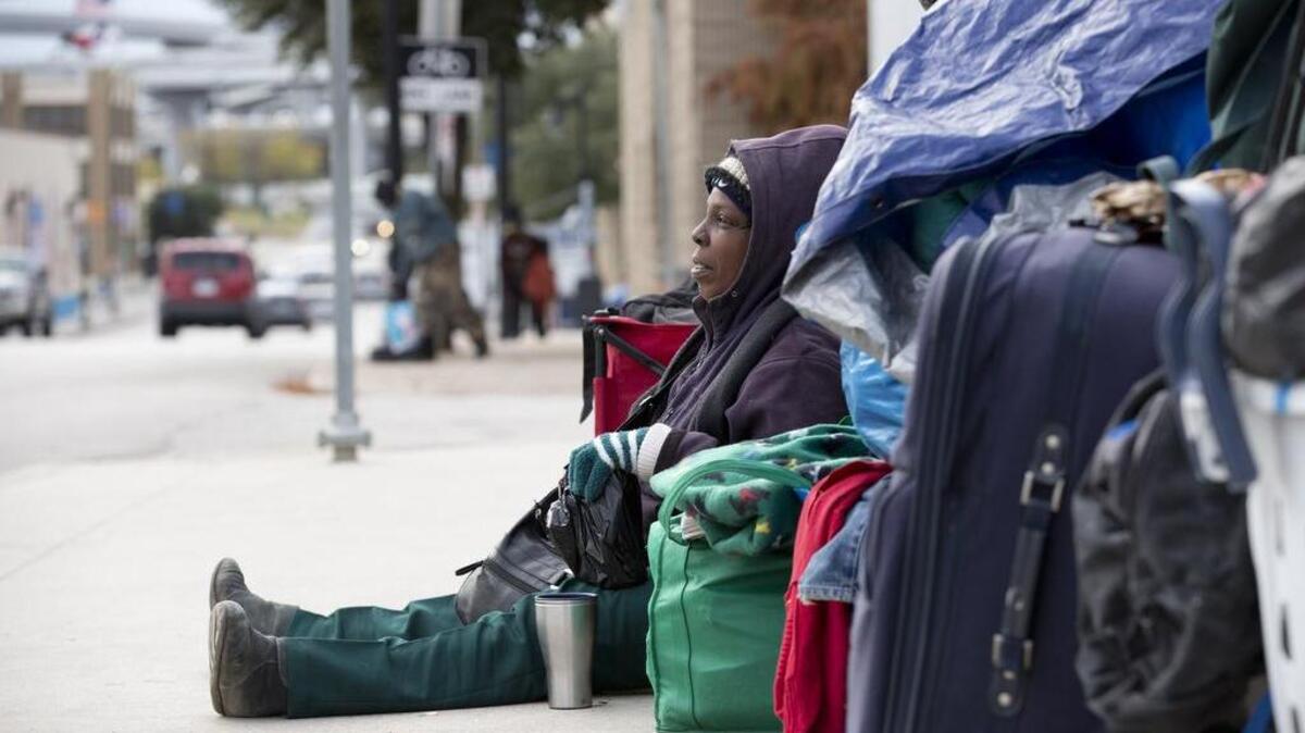 Cali from California is not seeking shelter, she is choosing to sleep on the sidewalk on East Lancaster Street. She says she has plenty of blankets to keep warm even in the freezing temperatures on Thursday.