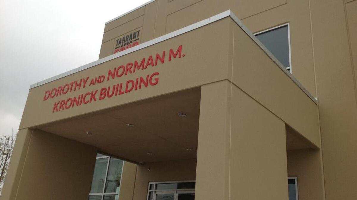 
The Tarrant Area Food Bank unveiled a new headquarters. The Dorothy and Norman M. Kronick Building will house program and administration employees. It will also create more room at the nearby food distribution center, which will be renovated to meet growing demand for assistance.
