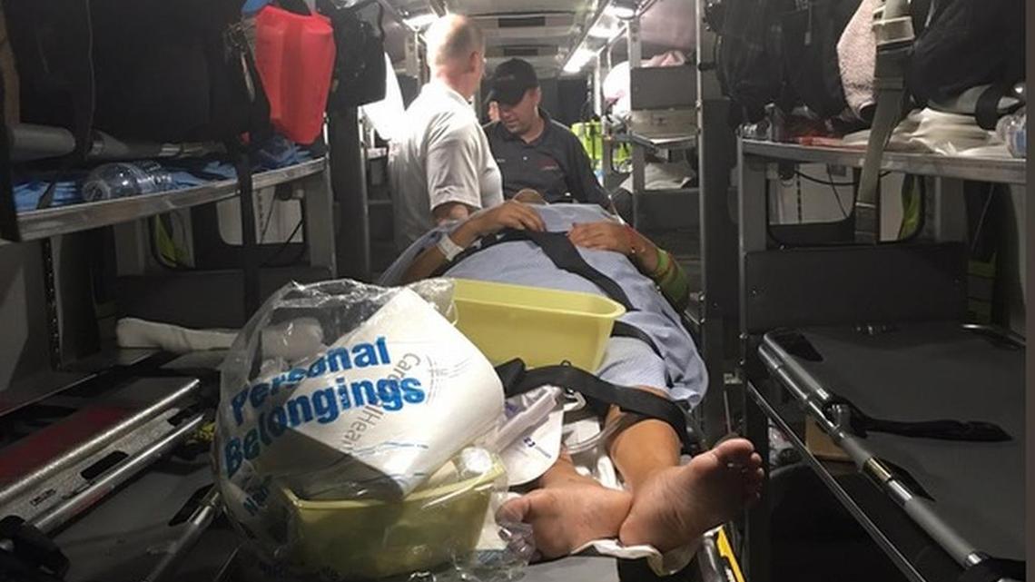 A MedStar crew and other first responders spent more than 10 hours evacuating patients from a Victoria hospital after the facility lost power this weekend.