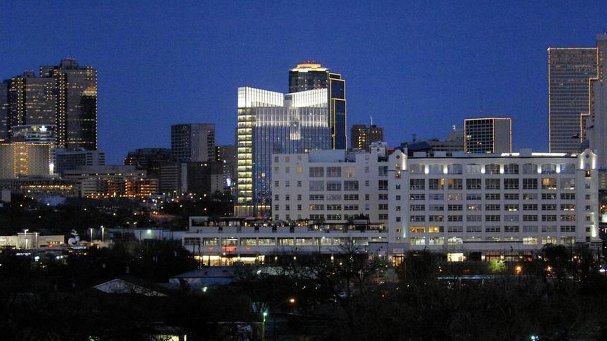 Fort Worth Skyline at night, shot from west Fort Worth.