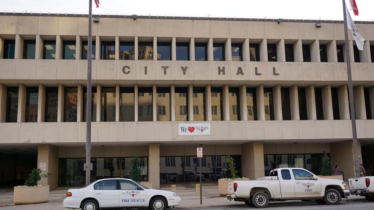 Fort Worth City Hall, at 1000 Throckmorton Street in downtown.