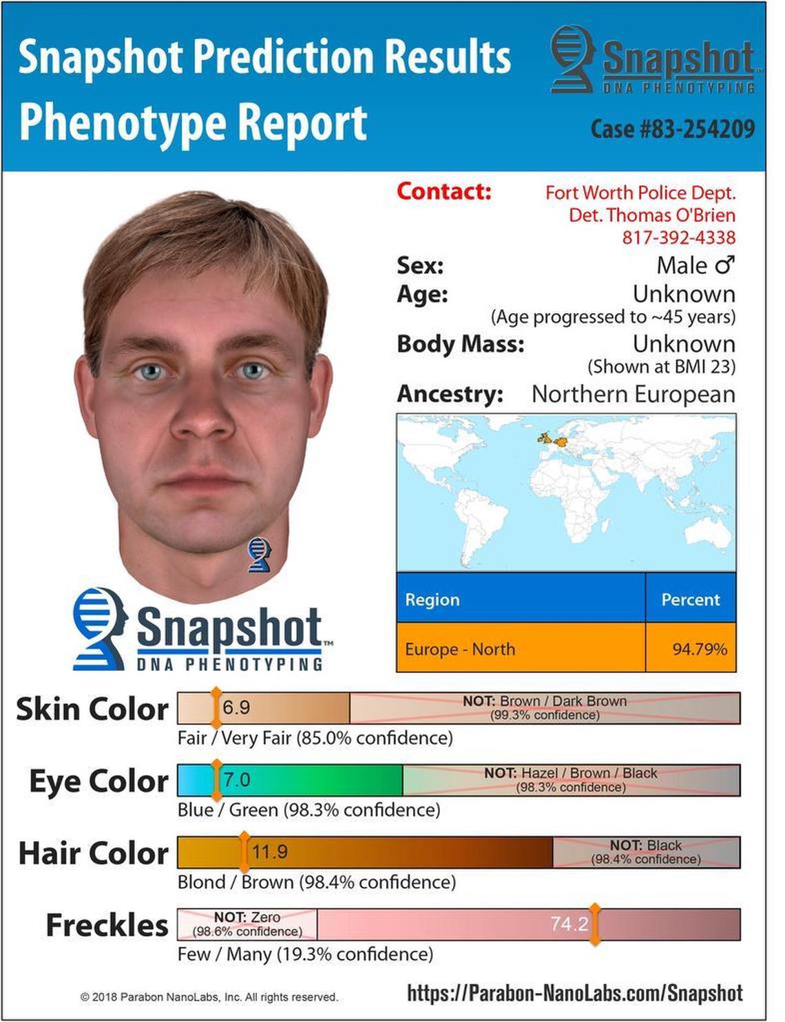 What the suspect may have looked like around age 45.