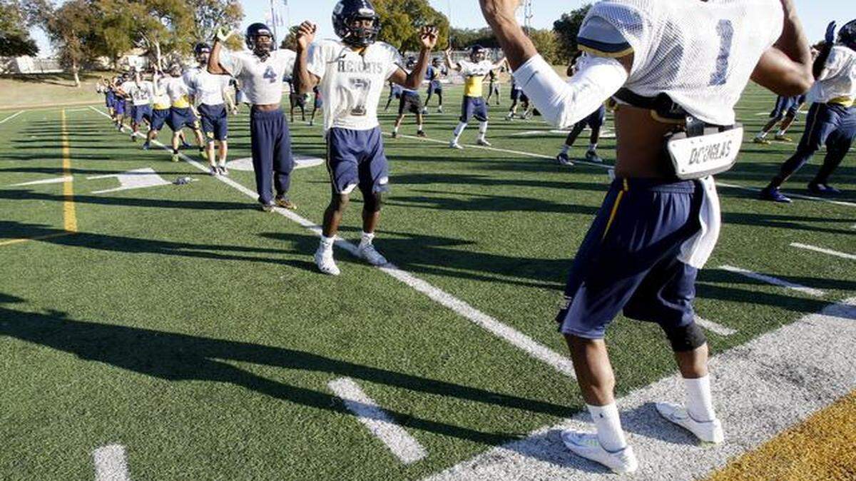 
Arlington Heights is one of two high schools in the Fort Worth district that has field turf on its practice field.
