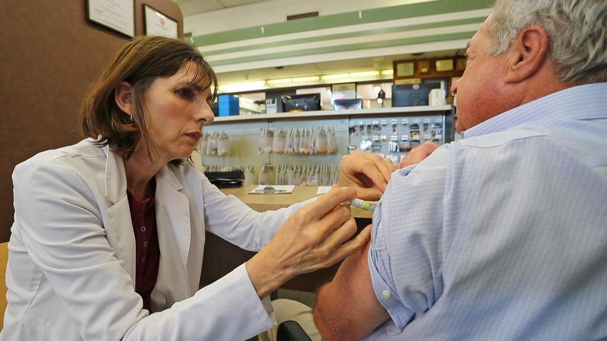 Officials are still urging people to get a flu shot if they haven’t already done so.