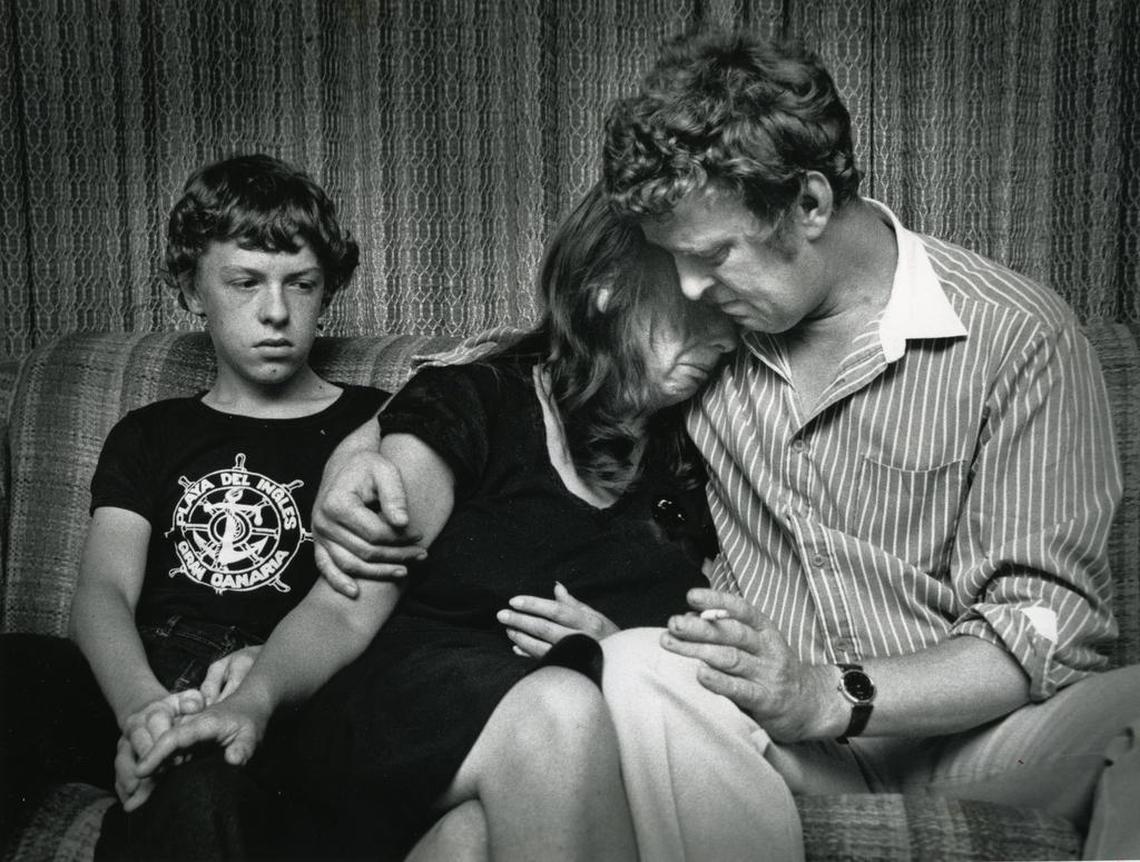Lee, Janet and Colin Fuller mourn the loss of Julie, who was abducted from an Arlington motel and murdered.