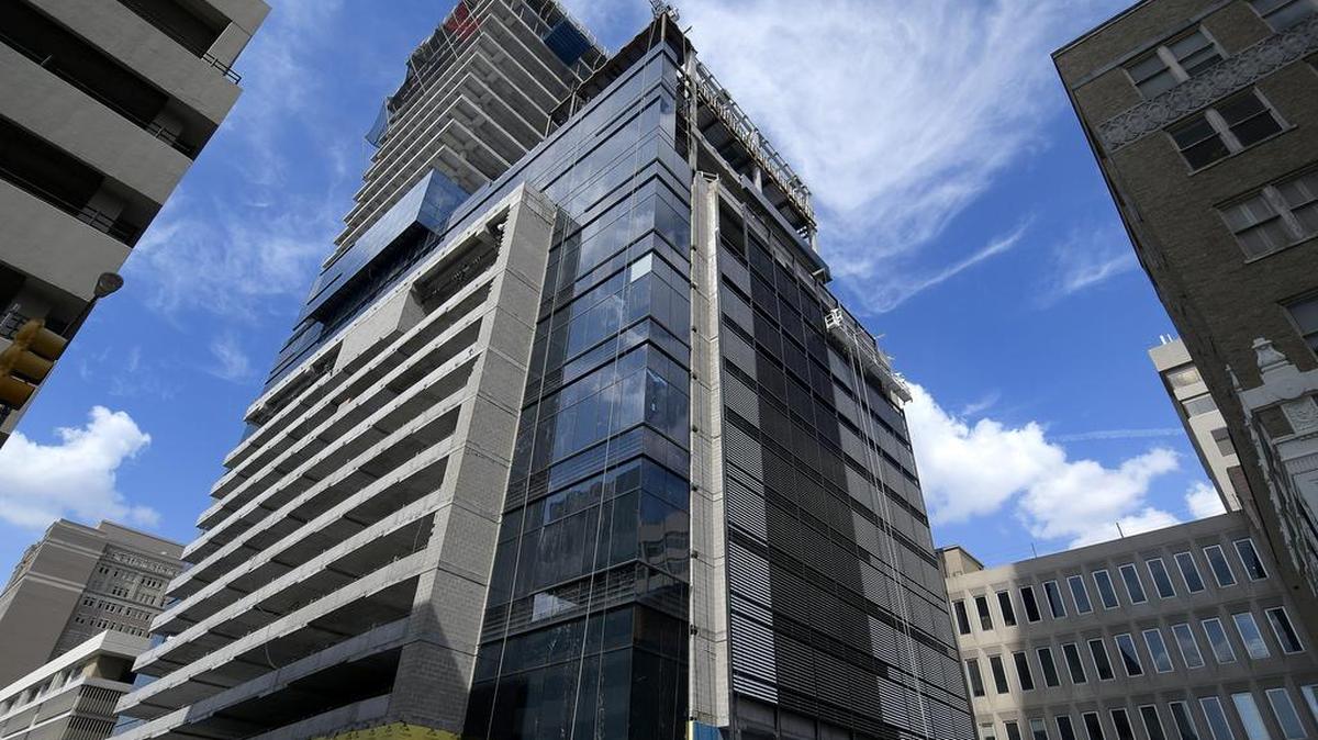 The new 25-story Frost Tower, which will top out this week, is expected to open early next year.