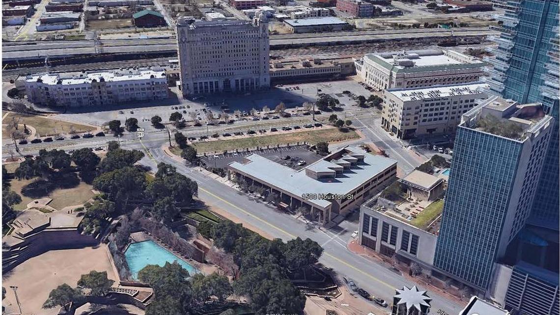 Tarrant County College is sellinig an office building and an adjacent parking lot on Houston Street.